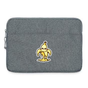 Melting Banana Kawaii - Laptop bag 15" - heather grey - Front