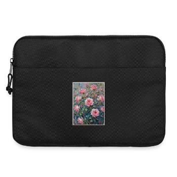 Rosen-Impasto im Farbenspiel - Laptoptasche 15" - Schwarz - Vorne