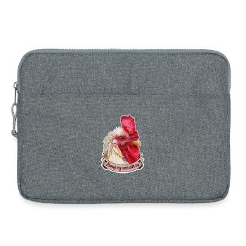 Comb Rooster Design Magnificent Rooster Chickens - Laptop bag 15" - heather grey - Front