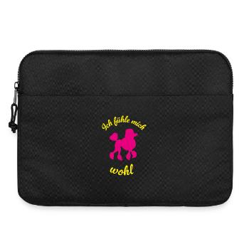 Caniche Well Chiens Vie de bureau Humour Wauwau Fan Dog - Sacoche pour ordinateur portable 15 pouces - noir - Devant