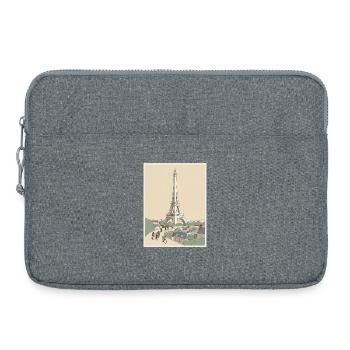 Paris Ride — Souvenir du cyclisme - Sacoche pour ordinateur portable 15 pouces - gris chiné - Devant