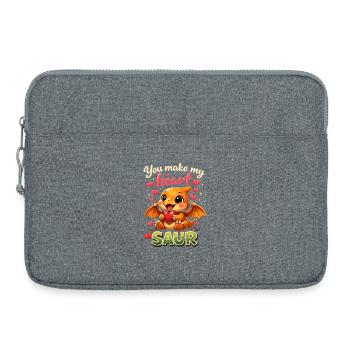 Sweet Baby Pterodactyl – You Make My Heart Saur - Laptop bag 15" - heather grey - Front