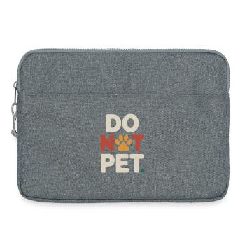 Do Not Pet Introvertiert Abstand Ruhe Anti Social - Laptoptasche 15" - Grau meliert - Vorne