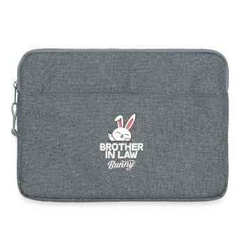 Joyeuse Pâques, douce chasse aux œufs du lapin, œufs de Pâques - Sacoche pour ordinateur portable 15 pouces - gris chiné - Devant