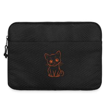 Kitten in orange - Laptop bag 15" - black - Front
