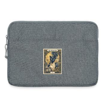 Katze, der Magier - Laptoptasche 15" - Grau meliert - Vorne