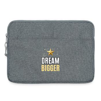 Rêvez plus grand : motivation inspirante - Sacoche pour ordinateur portable 15 pouces - gris chiné - Devant