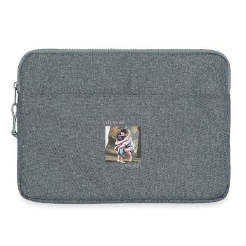 Tu es mon endroit sûr câlin - Sacoche pour ordinateur portable 15 pouces - gris chiné - Devant