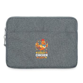 Crazy Chicken Lady - Laptop bag 15" - heather grey - Front