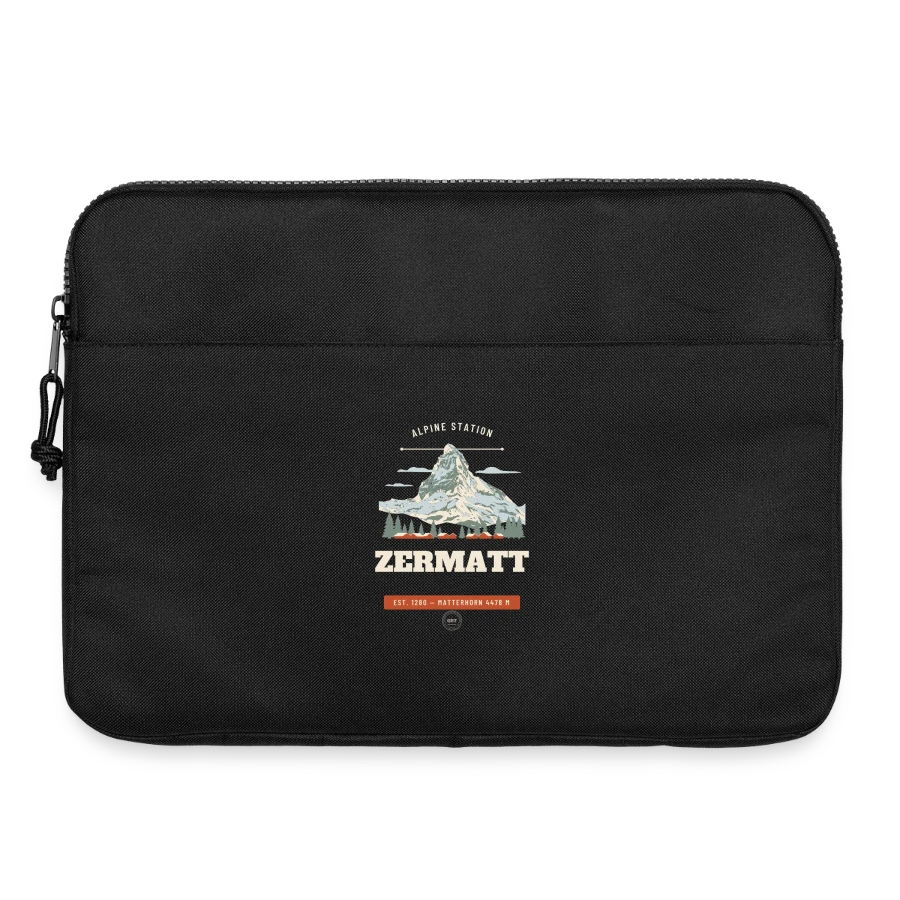 Zermatt badge on a laptop bag 15", black