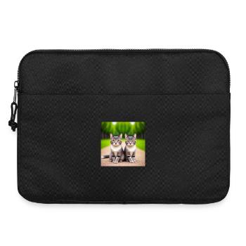 Feline twins on the road - Laptop bag 15" - black - Front
