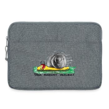 Qui ralentit perd - Sacoche pour ordinateur portable 15 pouces - gris chiné - Devant