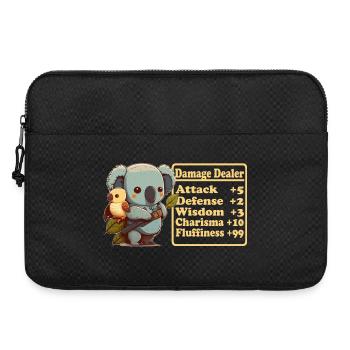 Un koala mignon infligeant des dégâts montre ses skis - Sacoche pour ordinateur portable 15 pouces - noir - Devant