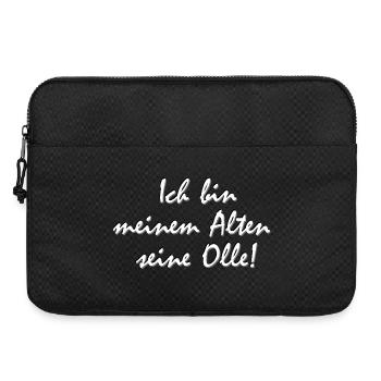 ich bin meinem Alten seine Olle, Ruhrpott Dialekt - Laptoptasche 15" - Schwarz - Vorne