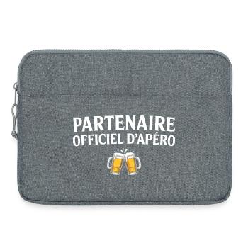 Duo Offizieller Partner Apéro Paar Humor Apéro - Laptoptasche 15" - Grau meliert - Vorne