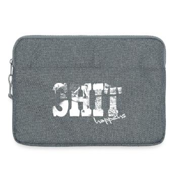 Shit happens - Laptop bag 15" - heather grey - Front