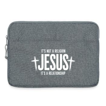 Relation, pas religion, Jésus - Sacoche pour ordinateur portable 15 pouces - gris chiné - Devant