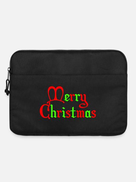 Frohe Weihnachten Gotische Schrift - Laptoptasche 15" - Schwarz