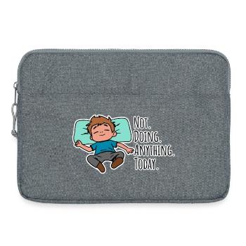 Today I don't do anything, absolutely nothing! - Laptop bag 15" - heather grey - Front