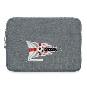 Angleterre St. George’s flag Soccer Burst 2026 - Sacoche pour ordinateur portable 15 pouces - gris chiné - Devant