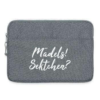 Mädels Sektchen Sekt Sektparty - Laptoptasche 15" - Grau meliert - Vorne