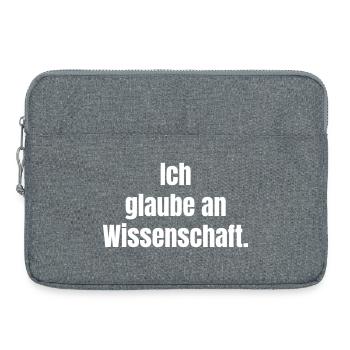 Ich glaube an Wissenschaft - Laptoptasche 15" - Grau meliert - Vorne