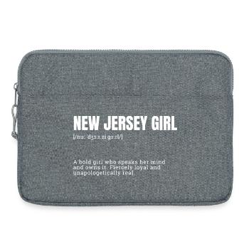 New Jersey Girl Confident - Laptop bag 15" - heather grey - Front