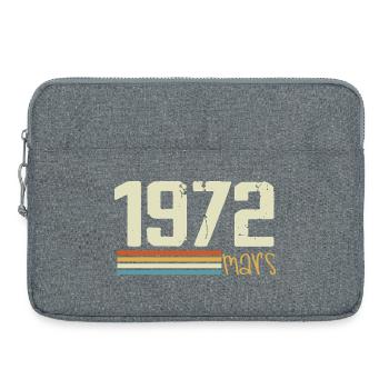 Vintage March 1972 - Laptop bag 15" - heather grey - Front