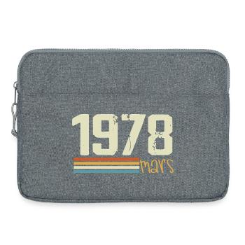 Vintage March 1978 - Laptop bag 15" - heather grey - Front