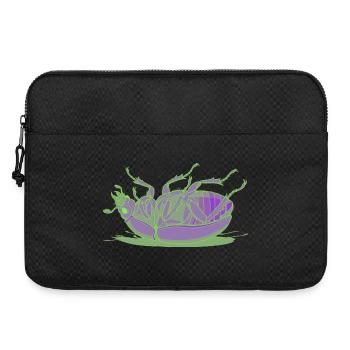 Neongrünes Lila Insekt - Laptoptasche 15" - Schwarz - Vorne