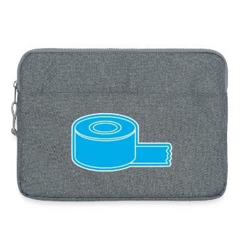 Klebeband Tape Rolle Outline - Laptoptasche 15" - Grau meliert - Vorne
