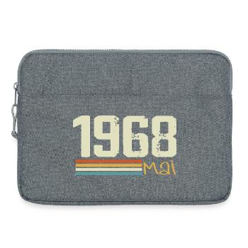 Mai 1968 - Sacoche pour ordinateur portable 15 pouces - gris chiné - Devant