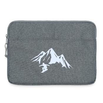 snowboard_berge - Sacoche pour ordinateur portable 15 pouces - gris chiné - Devant