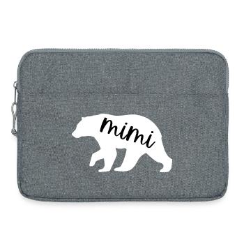 Mimi Bear Cute Family Grandparents Mother's Day - Laptop bag 15" - heather grey - Front