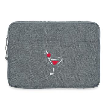 Cocktail Glas - Laptoptasche 15" - Grau meliert - Vorne