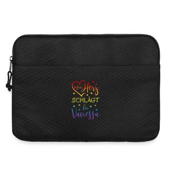 Mon coeur bat pour Vanessa Rainbow - Sacoche pour ordinateur portable 15 pouces - noir - Devant