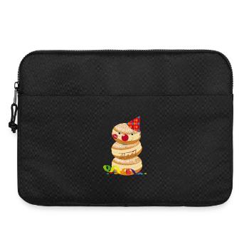 funny carnival donuts with kissing mouth and alaaf - Laptop bag 15" - black - Front