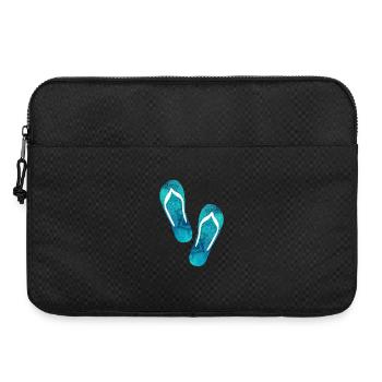 Flip flops yoga summer beach vacation - Laptop bag 15" - black - Front