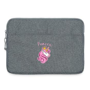 Majestueuse couronne de licorne imprimée - Sacoche pour ordinateur portable 15 pouces - gris chiné - Devant