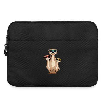 coole Erdmännchen Gruppe mit Sonnenbrillen - Laptoptasche 15" - Schwarz - Vorne