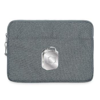 Petrol canister in stylish retro chrome look - Laptop bag 15" - heather grey - Front