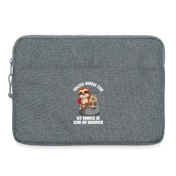 Faultier Gruppe Wandergruppe Berg Wanderung - Laptoptasche 15" - Grau meliert - Vorne