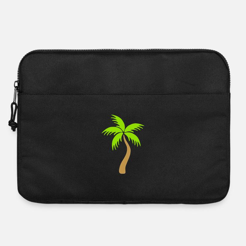Palme grün Insel Meer - Laptoptasche 15" - Schwarz