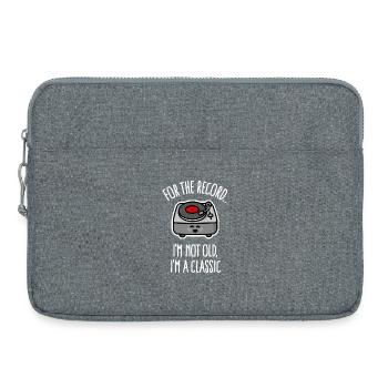 Platine vintage Je ne suis pas vieux Je suis un classique - Sacoche pour ordinateur portable 15 pouces - gris chiné - Devant