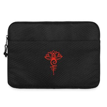 Ewiger roter Lotus - Laptoptasche 15" - Schwarz - Vorne
