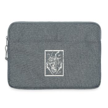 Blanc tigre - Sacoche pour ordinateur portable 15 pouces - gris chiné - Devant