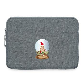 Belle boule à neige nostalgique avec ours en peluche - Sacoche pour ordinateur portable 15 pouces - gris chiné - Devant