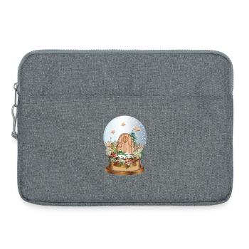 Boule à neige nostalgique avec porte elfe - Sacoche pour ordinateur portable 15 pouces - gris chiné - Devant