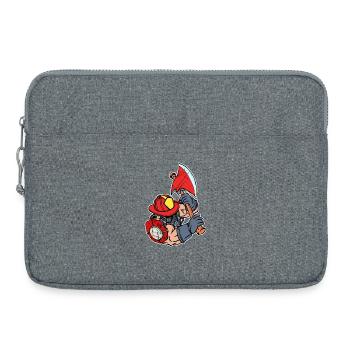 Feuerwehr Brandschutz Lebensretter Feuerwehrmann - Laptoptasche 15" - Grau meliert - Vorne
