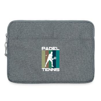Padel Tennis Dicton Balles Sports Raquette Entraînement - Sacoche pour ordinateur portable 15 pouces - gris chiné - Devant